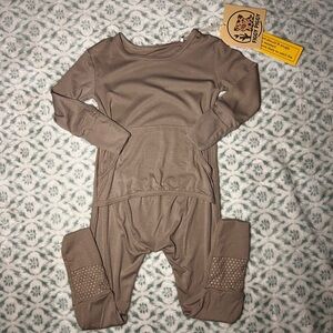 Brown Kids One Piece Footie
